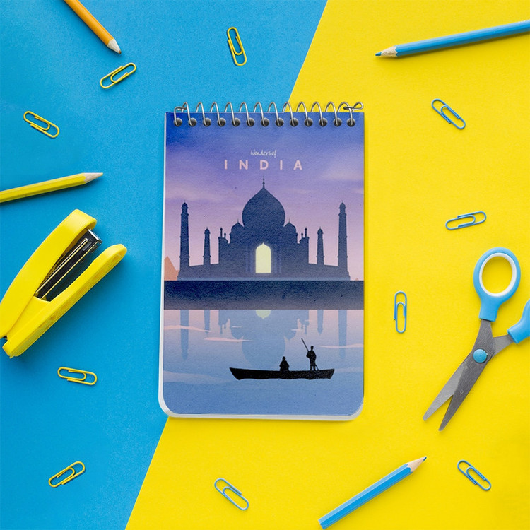دفتر یادداشت 50 برگ خندالو طرح هند (India) کد F6319