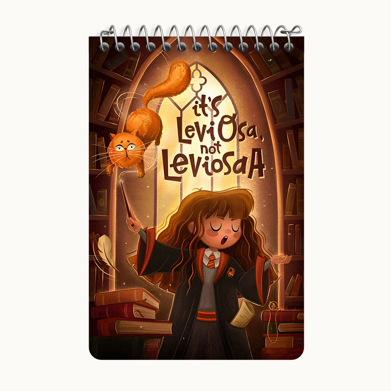 دفتر یادداشت 50 برگ خندالو طرح هری پاتر (Harry Potter) کد F12689