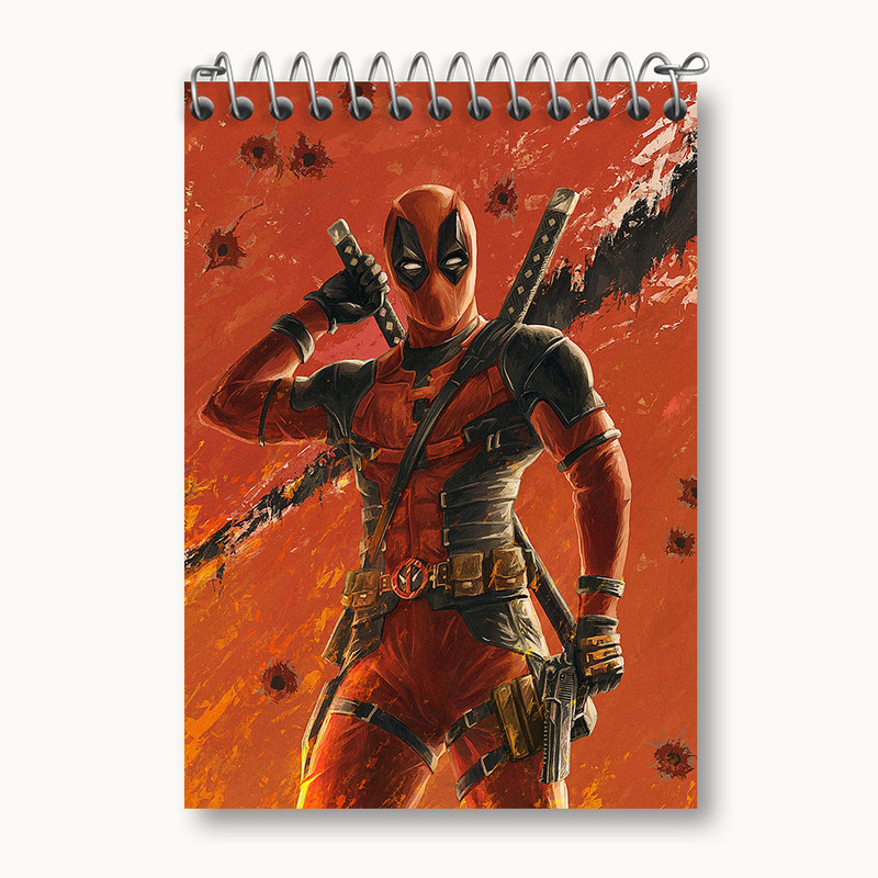 دفتر یادداشت 50 برگ خندالو طرح ددپول مارول (Marvel) کد N4931