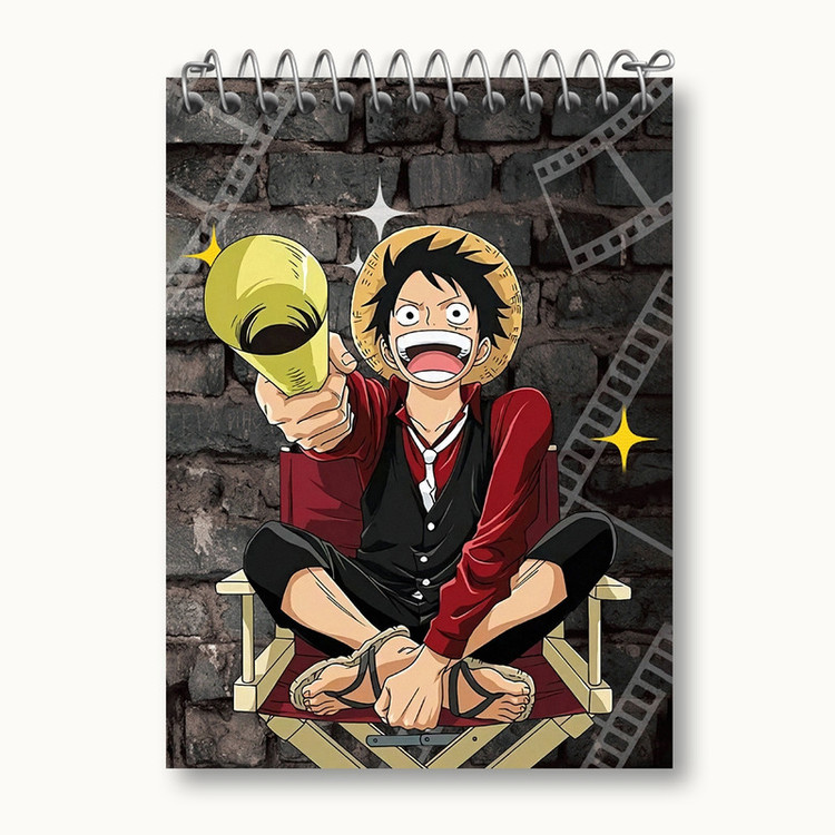 دفتر یادداشت 50 برگ خندالو مدل لوفی انیمه وان پیس One Piece کد 10535