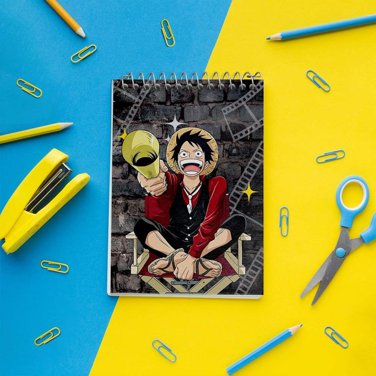 دفتر یادداشت 50 برگ خندالو مدل لوفی انیمه وان پیس One Piece کد 10535