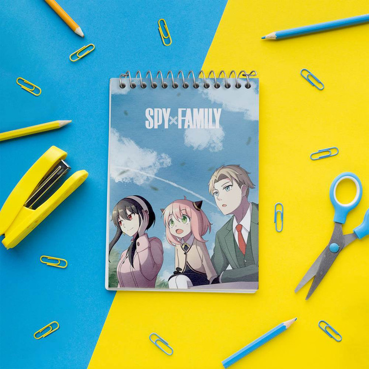 دفتر یادداشت 50 برگ خندالو مدل خانواده فورجر انیمه اسپای ایکس فمیلی Spy x Family کد 15592