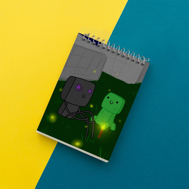 دفتر یادداشت 50 برگ خندالو مدل بازی ماینکرافت (Minecraft) کد 36993