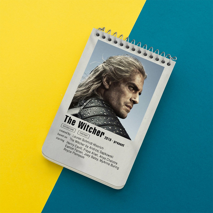 دفتر یادداشت 50 برگ خندالو طرح ویچر (The Witcher) کد F11295