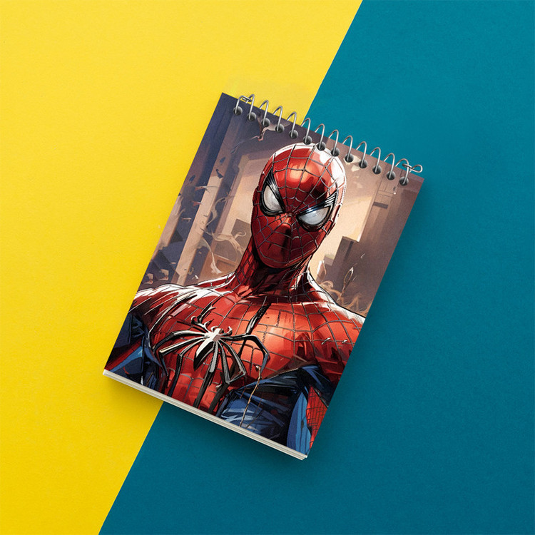 دفتر یادداشت 50 برگ خندالو طرح مرد عنکبوتی (Spider Man) کد N4730