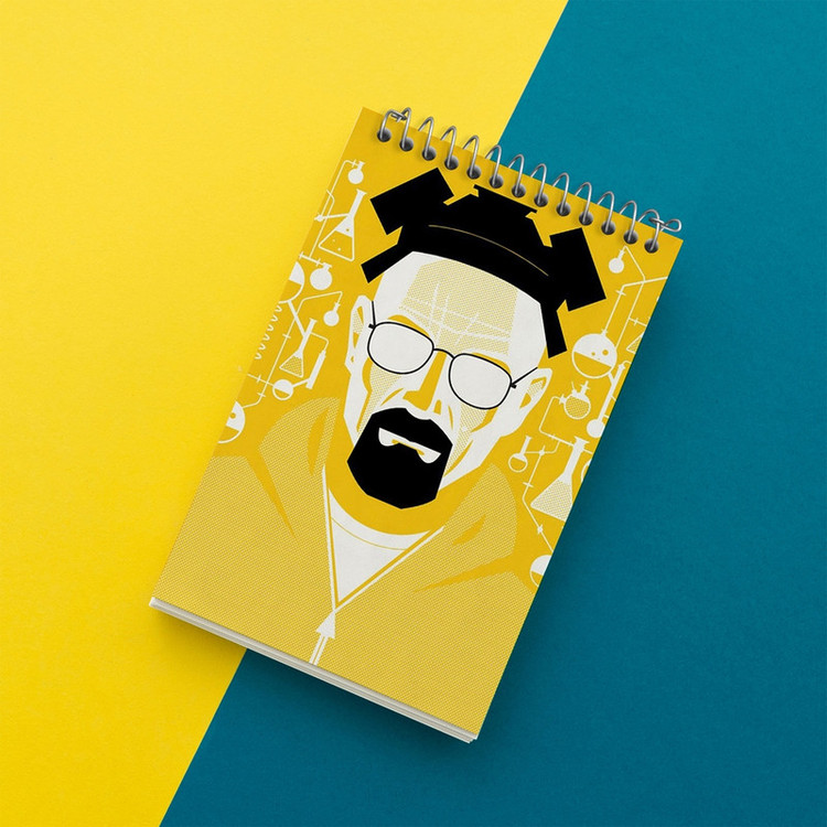 دفتر یادداشت 50 برگ خندالو مدل سریال بریکینگ بد Breaking Bad کد 13289