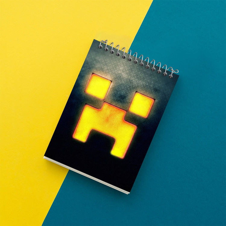 دفتر یادداشت 50 برگ خندالو مدل ماینکرافت (Minecraft) کد F288
