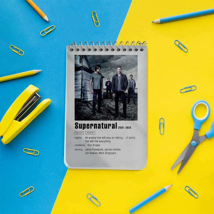 دفتر یادداشت 50 برگ خندالو طرح سوپرنچرال (Supernatural) کد F11277