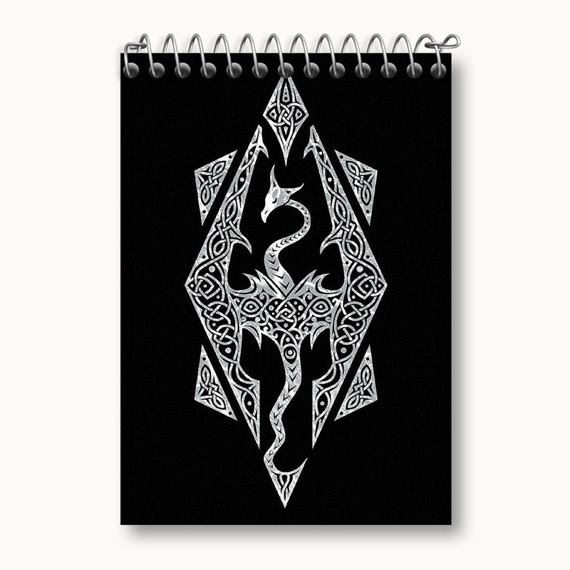 دفتر یادداشت 50 برگ خندالو مدل بازی اسکایریم (Skyrim) کد 32769