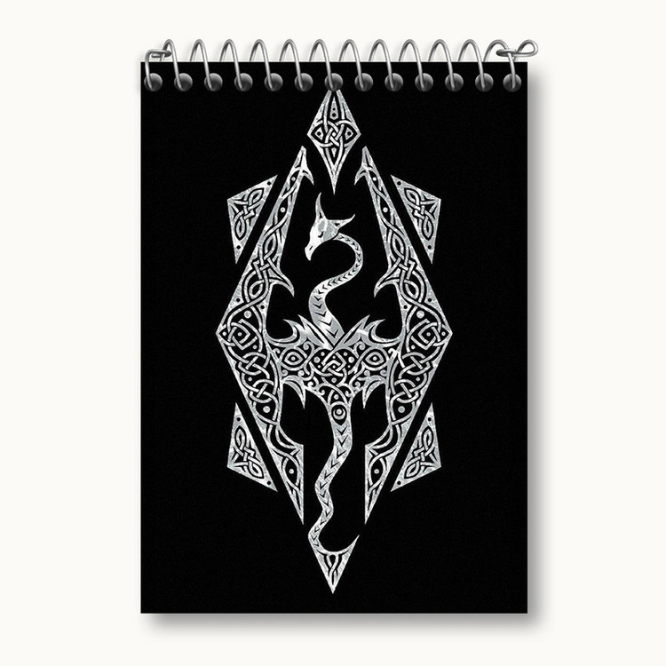 دفتر یادداشت 50 برگ خندالو مدل بازی اسکایریم (Skyrim) کد 32769