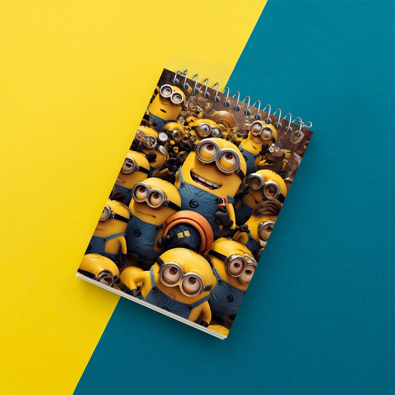 دفتر یادداشت 50 برگ خندالو مدل مینیون ها (Minions) کد F1360