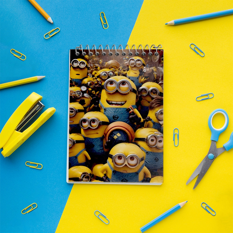 دفتر یادداشت 50 برگ خندالو مدل مینیون ها (Minions) کد F1360