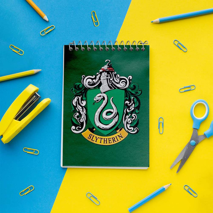 دفتر یادداشت 50 برگ خندالو مدل اسلیترین هری پاتر Harry Potter کد 19360