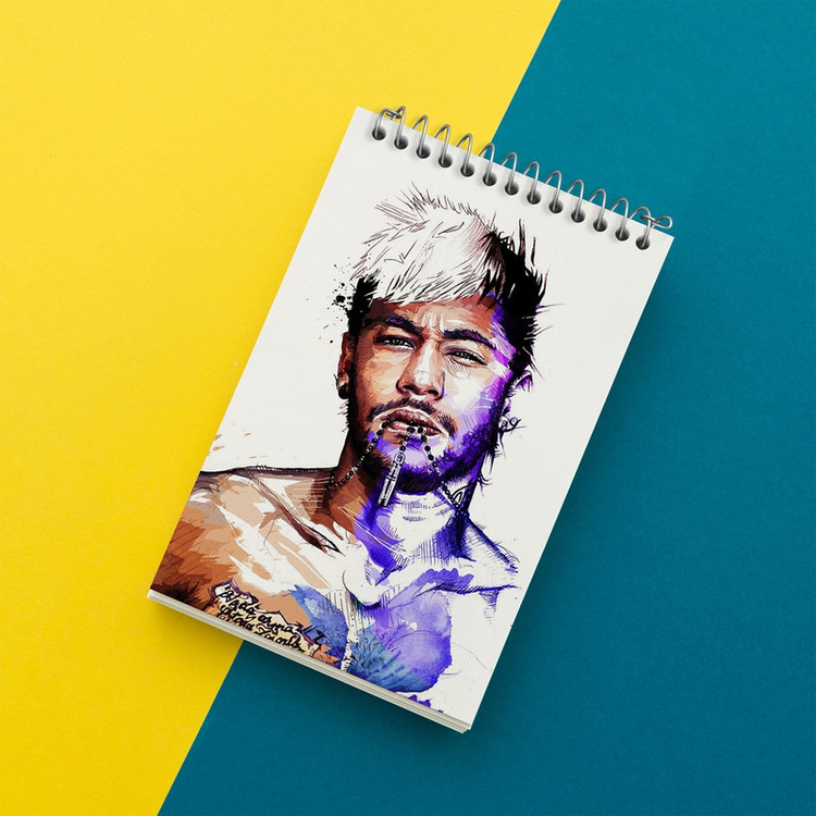 دفتر یادداشت 50 برگ خندالو مدل نیمار Neymar کد 28601