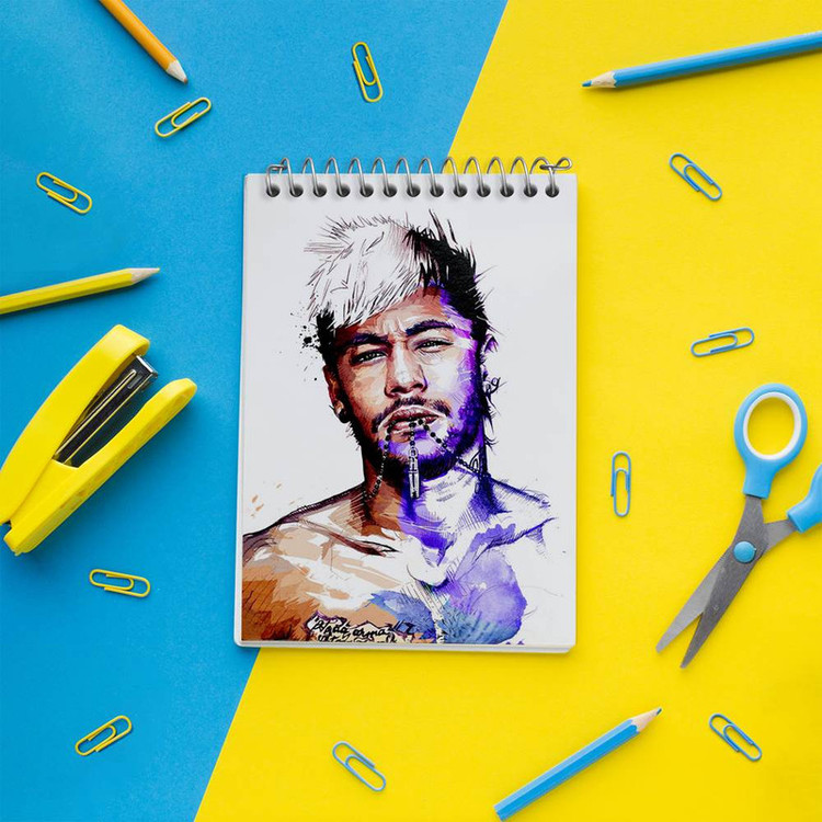 دفتر یادداشت 50 برگ خندالو مدل نیمار Neymar کد 28601