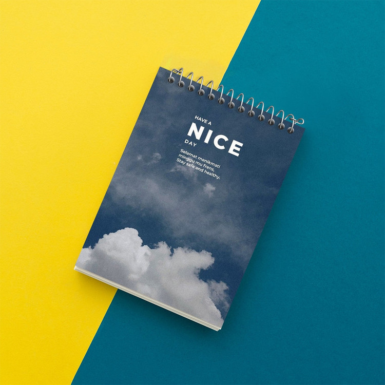 دفتر یادداشت 50 برگ خندالو مدل Have A Nice Day کد F710