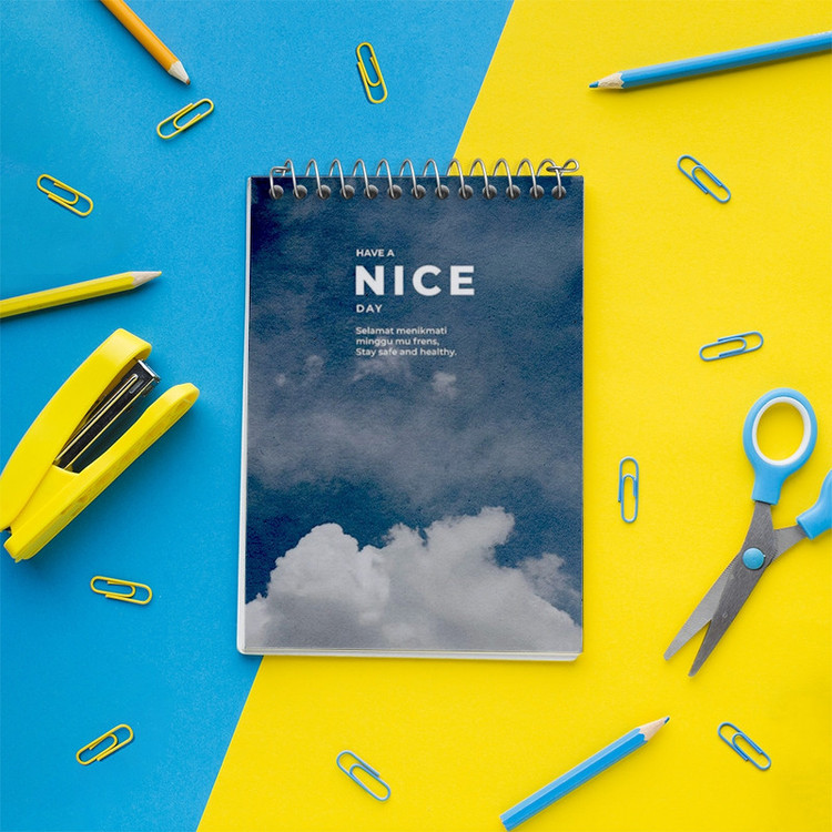 دفتر یادداشت 50 برگ خندالو مدل Have A Nice Day کد F710