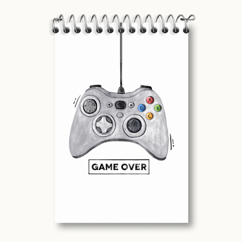 دفتر یادداشت 50 برگ خندالو مدل Game Over کد F2342