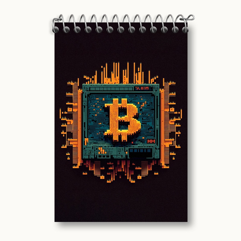 دفتر یادداشت 50 برگ خندالو مدل بیت کوین (Bitcoin) کد F1616