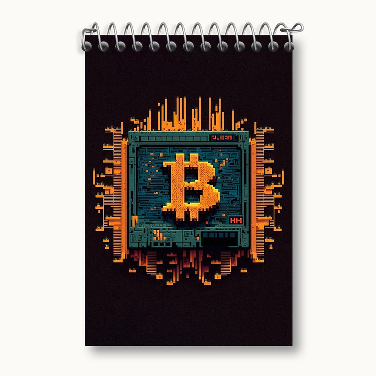 دفتر یادداشت 50 برگ خندالو مدل بیت کوین (Bitcoin) کد F1616
