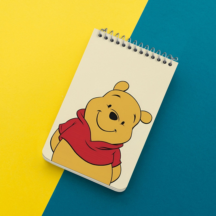 دفتر یادداشت 50 برگ خندالو طرح وینی پو (Winnie the Pooh) کد N6393