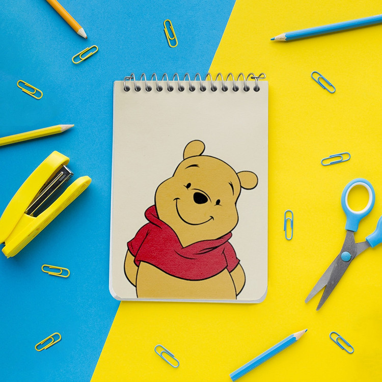 دفتر یادداشت 50 برگ خندالو طرح وینی پو (Winnie the Pooh) کد N6393