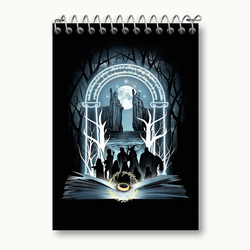 دفتر یادداشت 50 برگ خندالو طرح ارباب حلقه ها (Lord of the Rings)  کد N5001