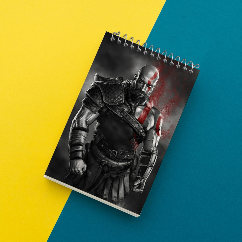 دفتر یادداشت 50 برگ خندالو مدل خدای جنگ God Of War کد 4854