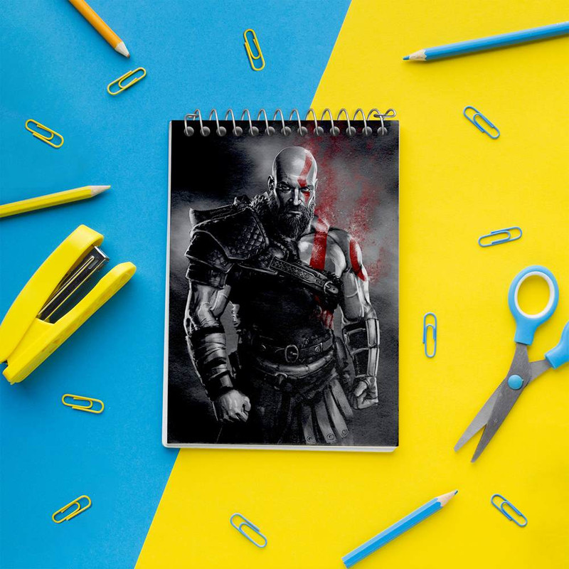 دفتر یادداشت 50 برگ خندالو مدل خدای جنگ God Of War کد 4854