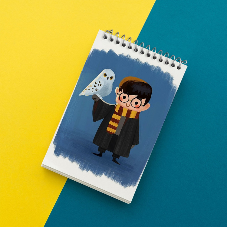 دفتر یادداشت 50 برگ خندالو مدل هری پاتر Harry Potter کد 2894