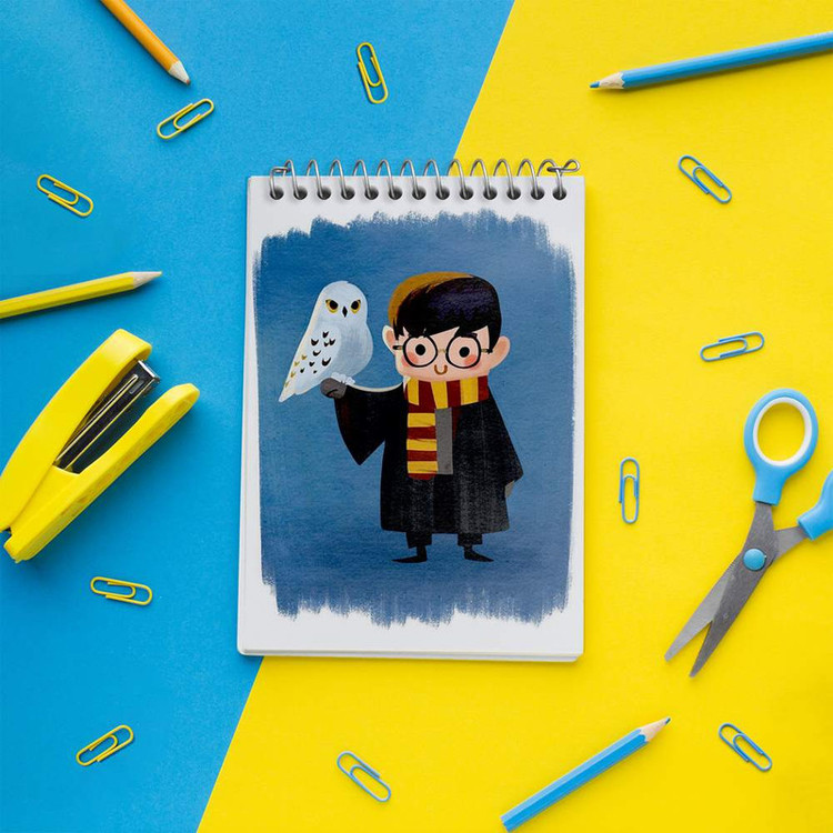 دفتر یادداشت 50 برگ خندالو مدل هری پاتر Harry Potter کد 2894