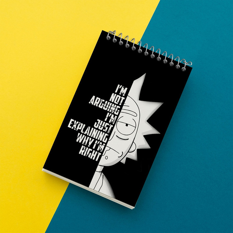 دفتر یادداشت 50 برگ خندالو مدل ریک و مورتی Rick and Morty کد 3212