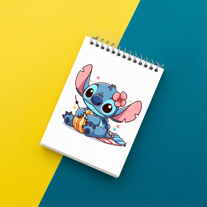 دفتر یادداشت 50 برگ خندالو مدل استیچ (Stitch) کد 37198