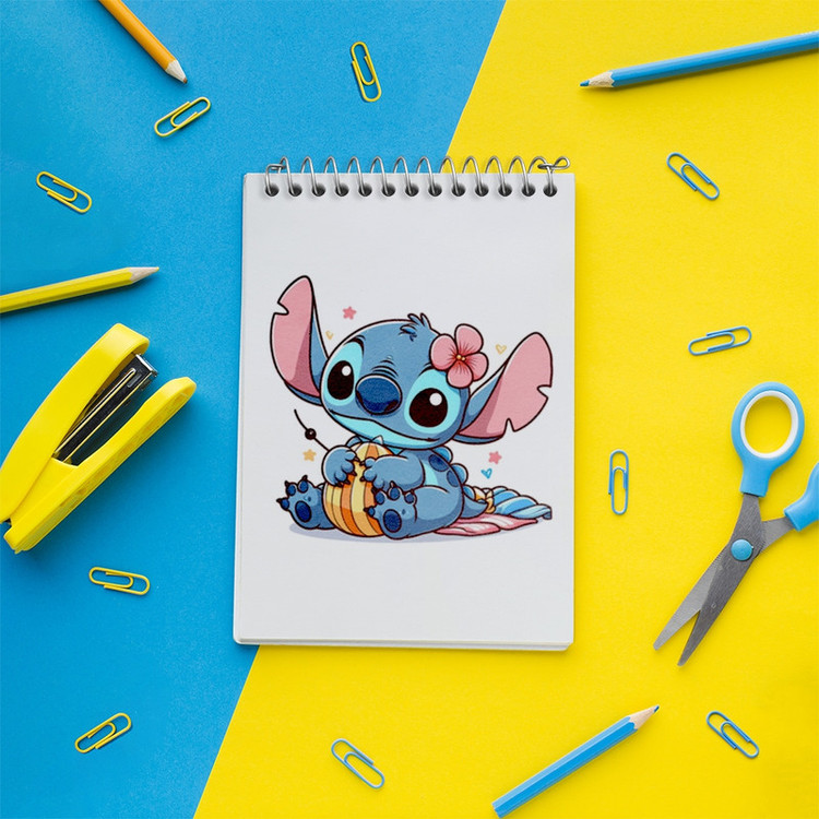 دفتر یادداشت 50 برگ خندالو مدل استیچ (Stitch) کد 37198