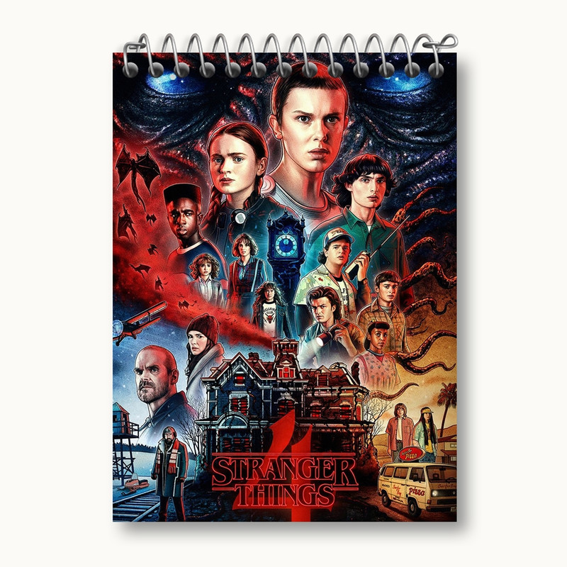 دفتر یادداشت 50 برگ خندالو مدل سریال استرنجر تینگز Stranger Things کد 19302