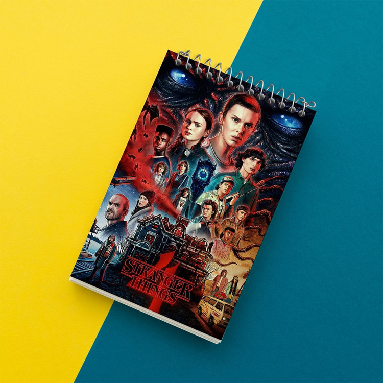 دفتر یادداشت 50 برگ خندالو مدل سریال استرنجر تینگز Stranger Things کد 19302