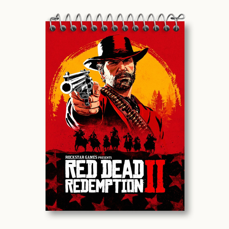 دفتر یادداشت 50 برگ خندالو مدل رد دد Red Dead کد 10293