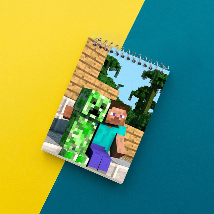 دفتر یادداشت 50 برگ خندالو مدل ماینکرافت (Minecraft) کد F2416