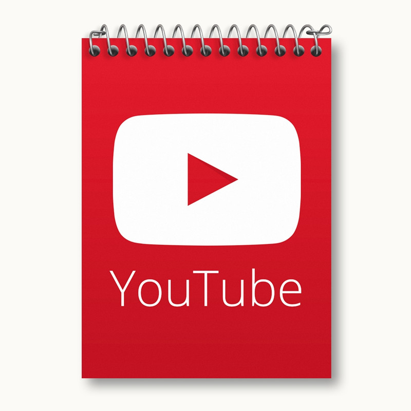 دفتر یادداشت 50 برگ خندالو مدل یوتیوب YouTube کد 8429