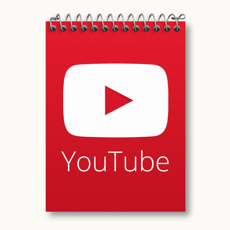 دفتر یادداشت 50 برگ خندالو مدل یوتیوب YouTube کد 8429