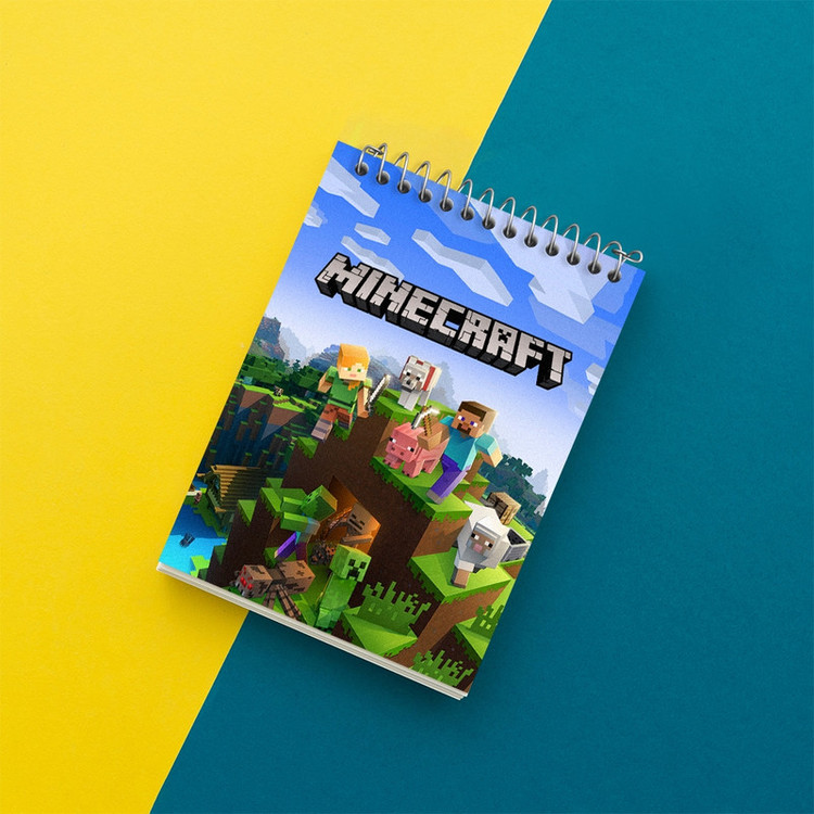 دفتر یادداشت 50 برگ خندالو مدل ماینکرافت (Minecraft) کد F2419