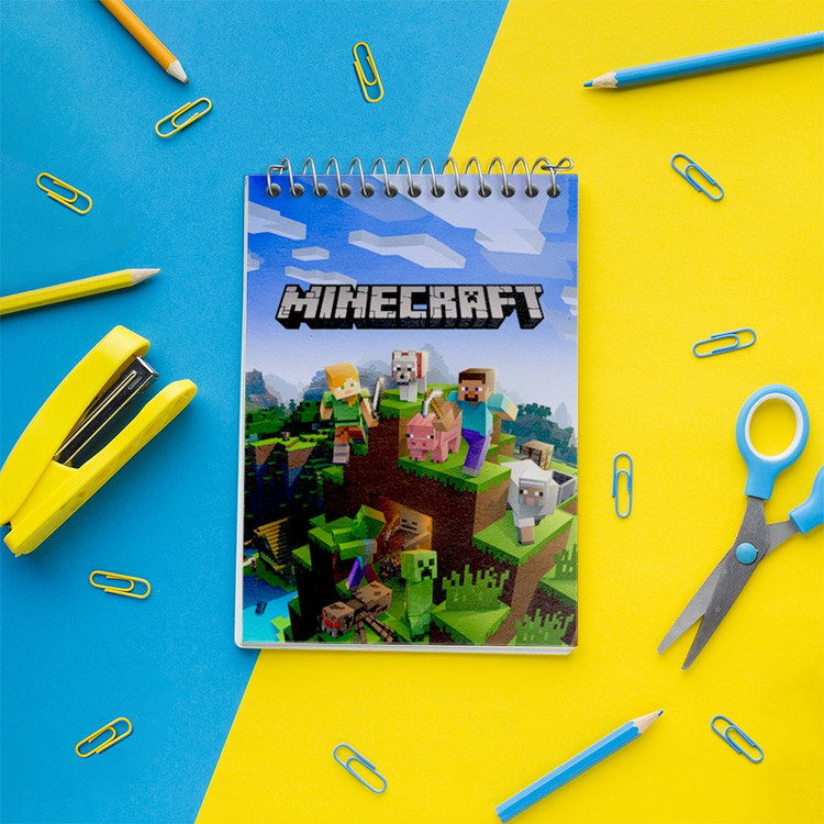 دفتر یادداشت 50 برگ خندالو مدل ماینکرافت (Minecraft) کد F2419