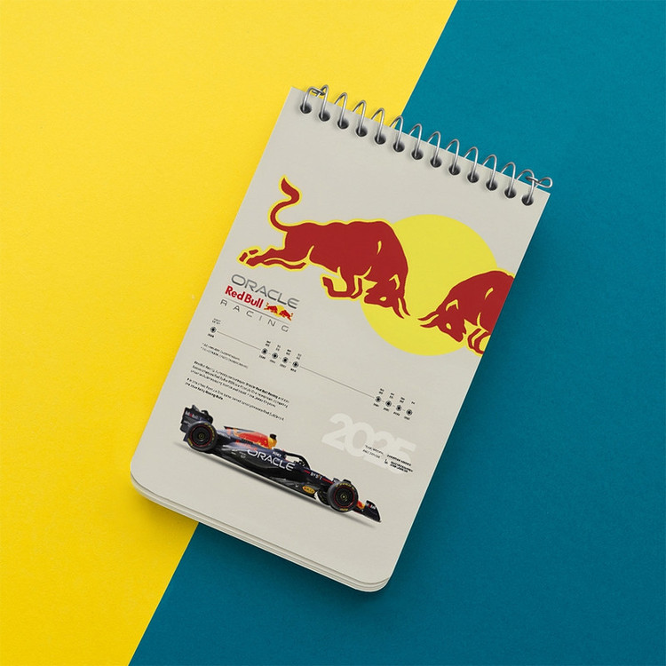 دفتر یادداشت 50 برگ خندالو طرح تیم مسابقه ردبول (Red Bull Racing) کد F13491