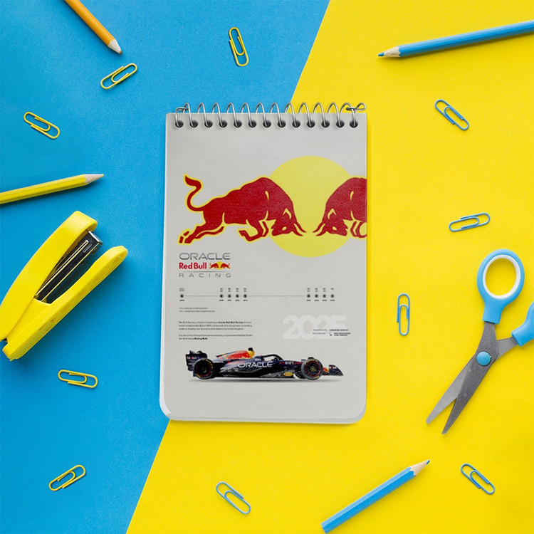 دفتر یادداشت 50 برگ خندالو طرح تیم مسابقه ردبول (Red Bull Racing) کد F13491
