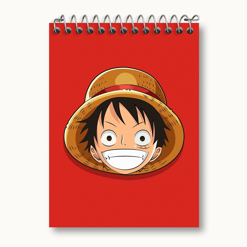 دفتر یادداشت 50 برگ خندالو مدل لوفی انیمه وان پیس One Piece کد 10534