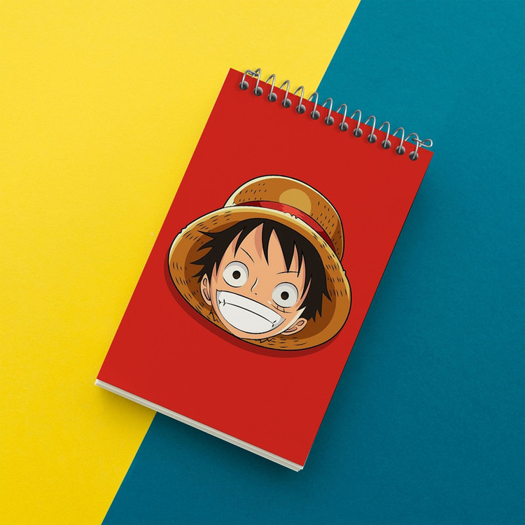 دفتر یادداشت 50 برگ خندالو مدل لوفی انیمه وان پیس One Piece کد 10534