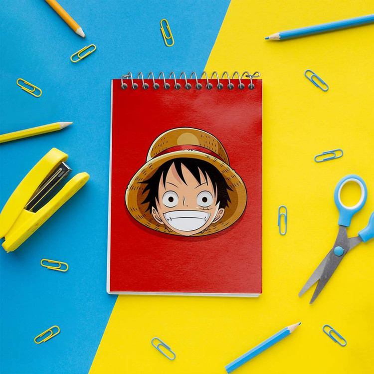 دفتر یادداشت 50 برگ خندالو مدل لوفی انیمه وان پیس One Piece کد 10534