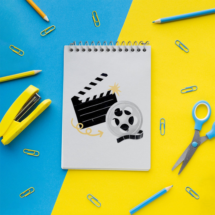 دفتر یادداشت 50 برگ خندالو مدل فیلم (Film) کد F2554