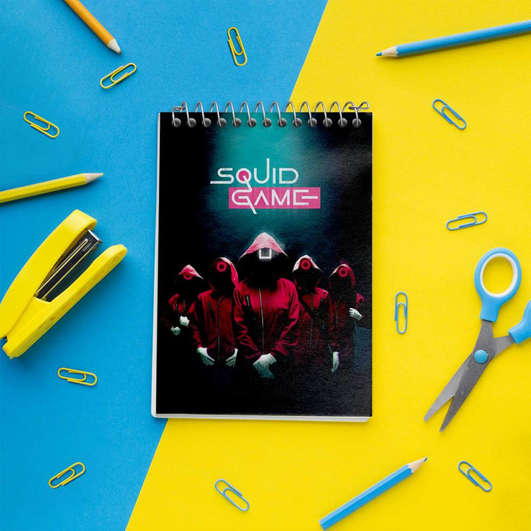 دفتر یادداشت 50 برگ خندالو مدل بازی مرکب Squid Game کد 10828