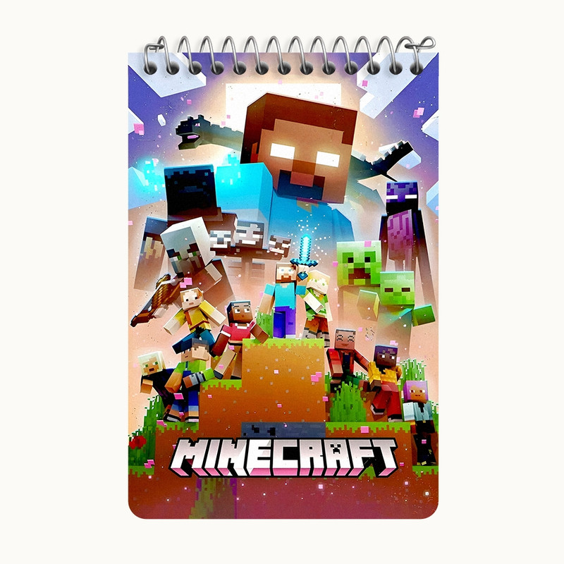 دفتر یادداشت 50 برگ خندالو طرح ماینکرافت (Minecraft) کد F14388